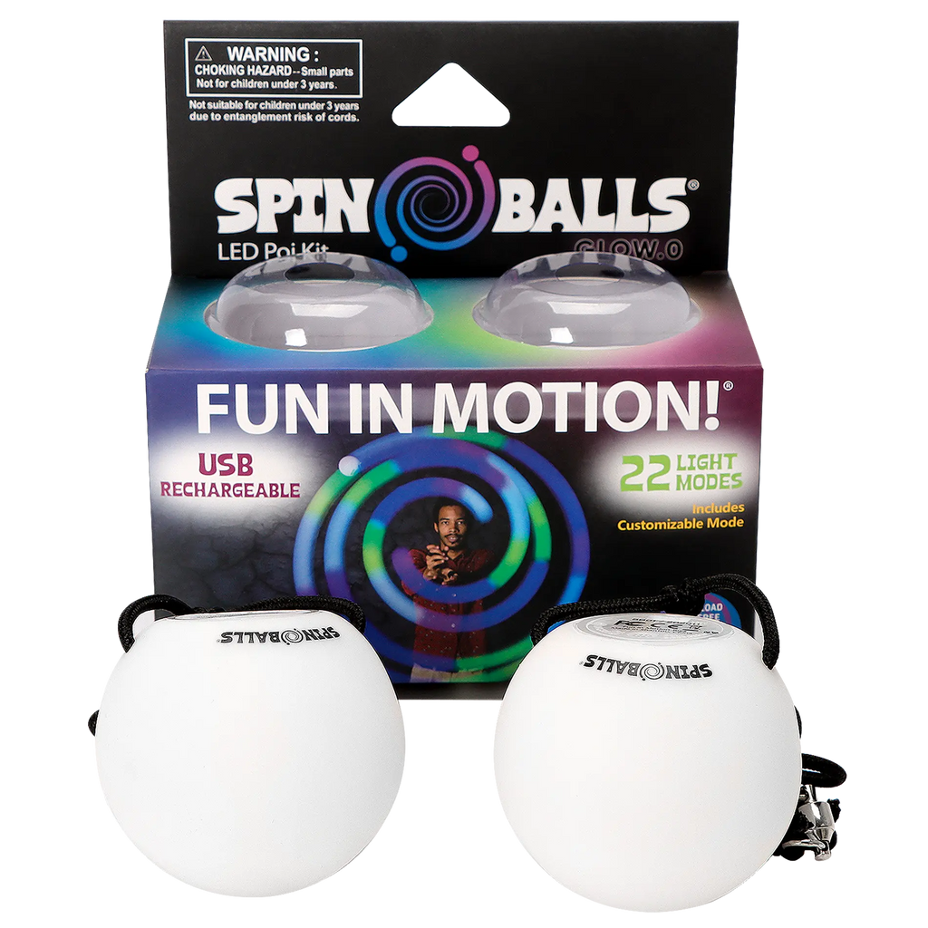 Spinballs Glow. 0 LED Rechargeable Poi Set K5