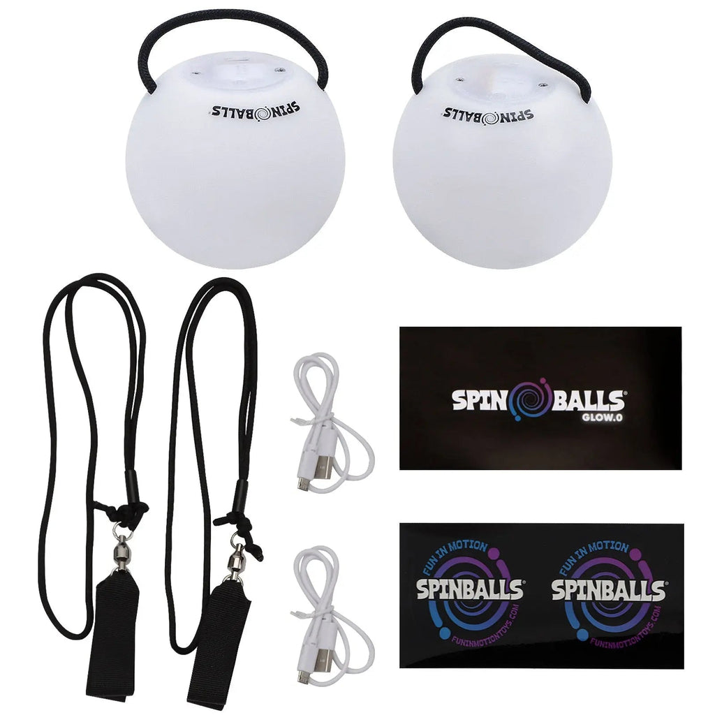Spinballs Glow. 0 LED Rechargeable Poi Set K5