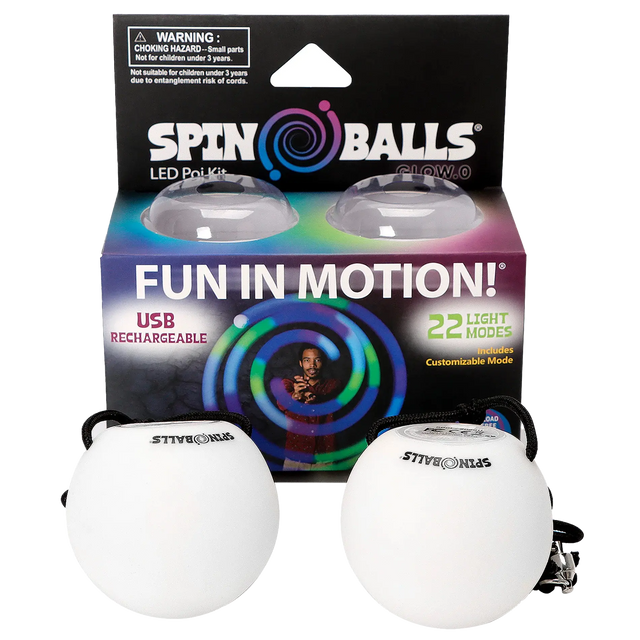Spinballs Glow. 0 LED Rechargeable Poi Set K5
