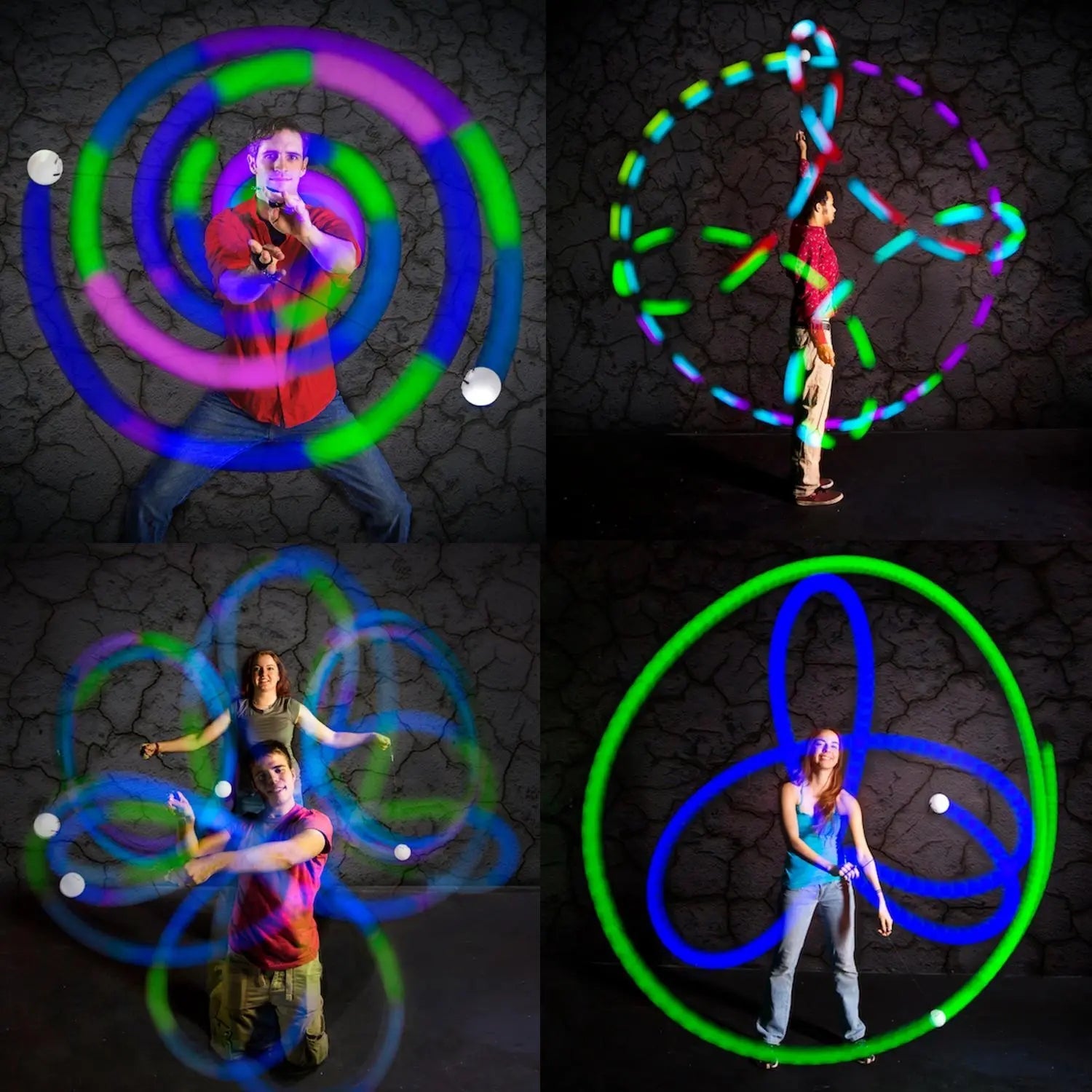 Spinballs Glow. 0 LED Rechargeable Poi Set K5