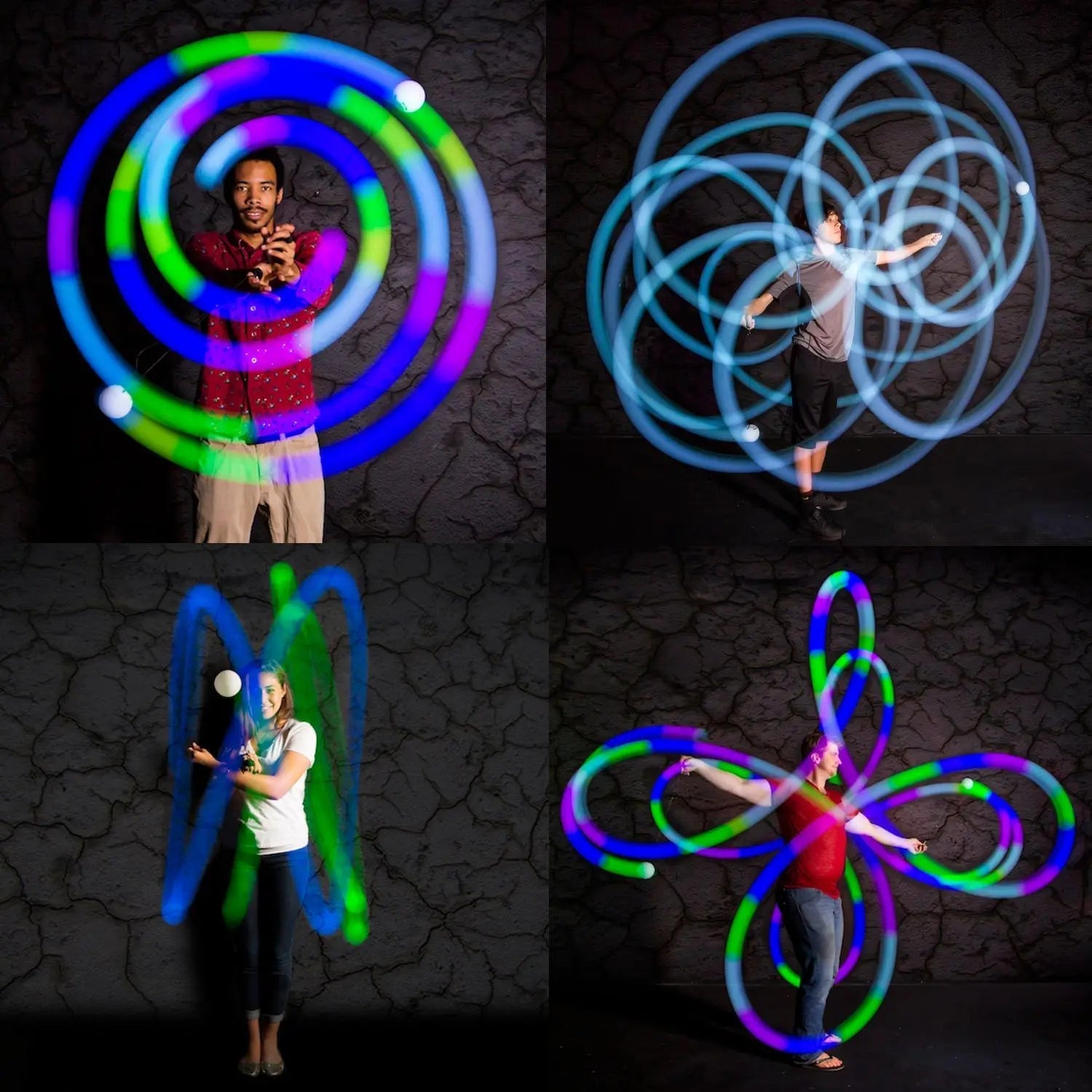 Spinballs Glow. 0 LED Rechargeable Poi Set K5